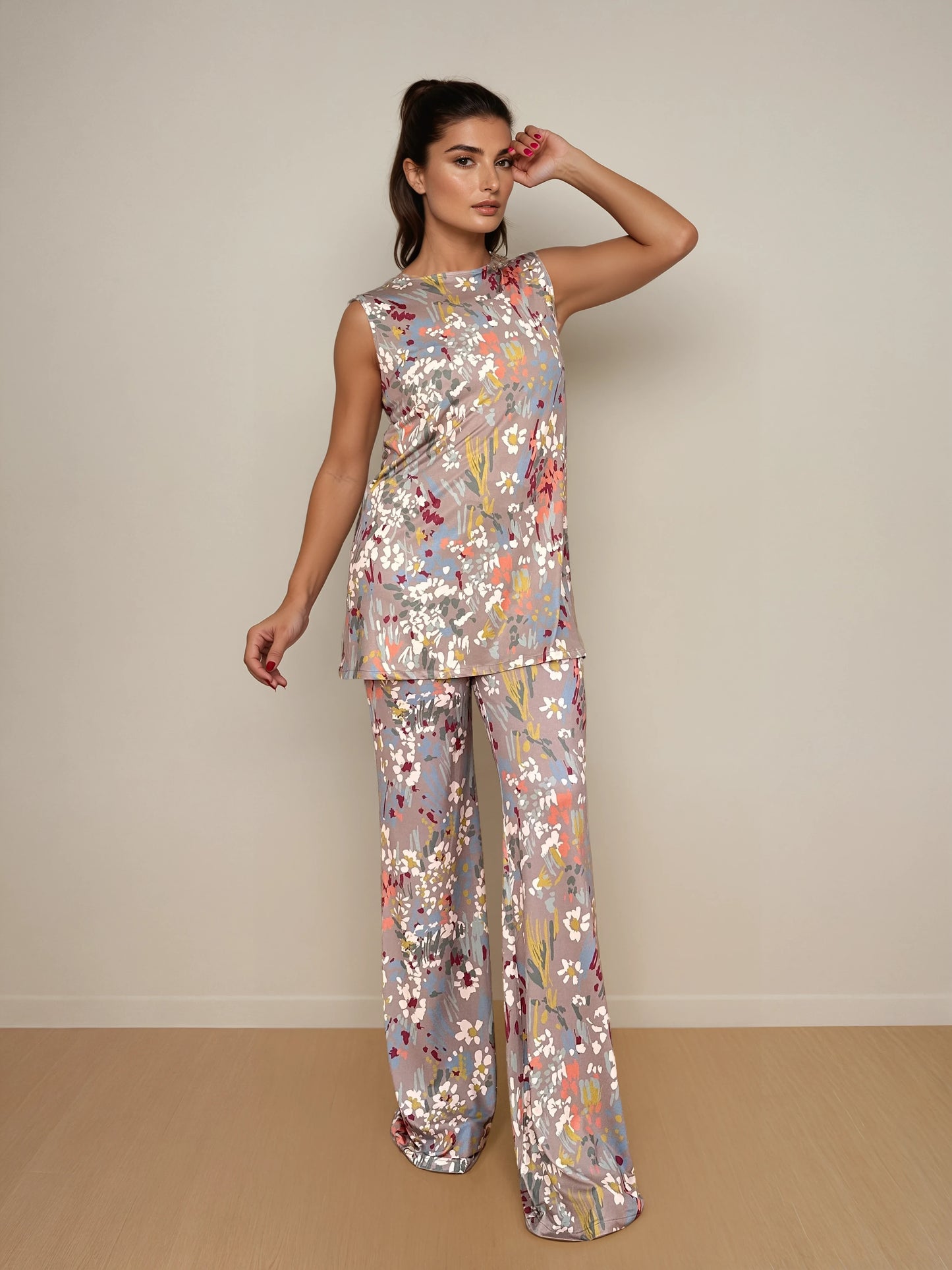 Pantalón MANOLITA Básico Estampado Botánico