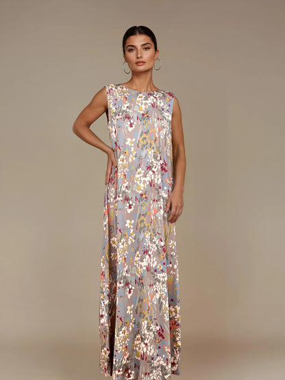 Vestido Largo Sin Mangas LUCÍA estampado Botánico