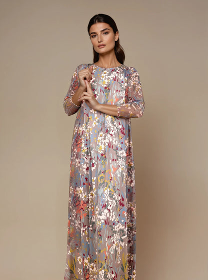 Vestido Largo Sin Mangas LUCÍA estampado Botánico