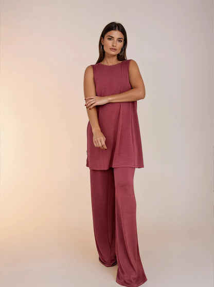 Pantalón MANOLITA Básico Modal Grana