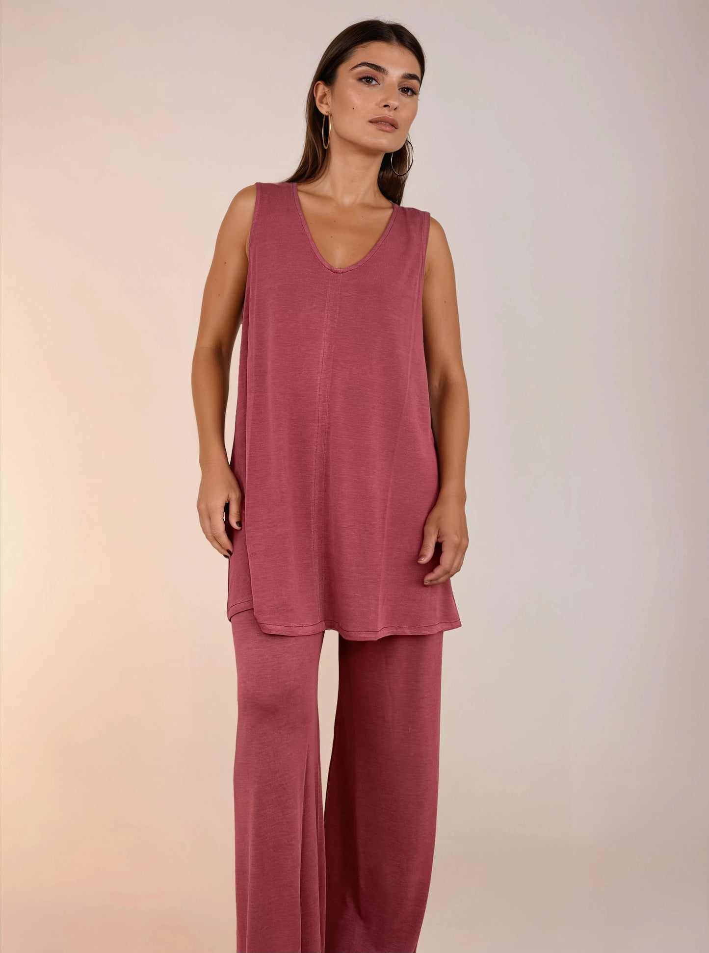 Pantalón MANOLITA Básico Modal Grana