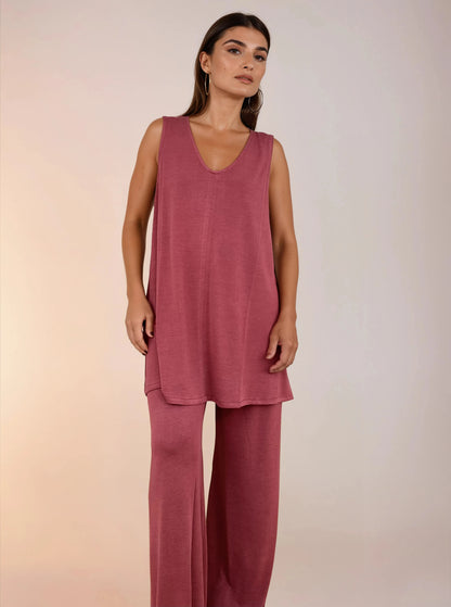 Pantalón MANOLITA Básico Modal Grana