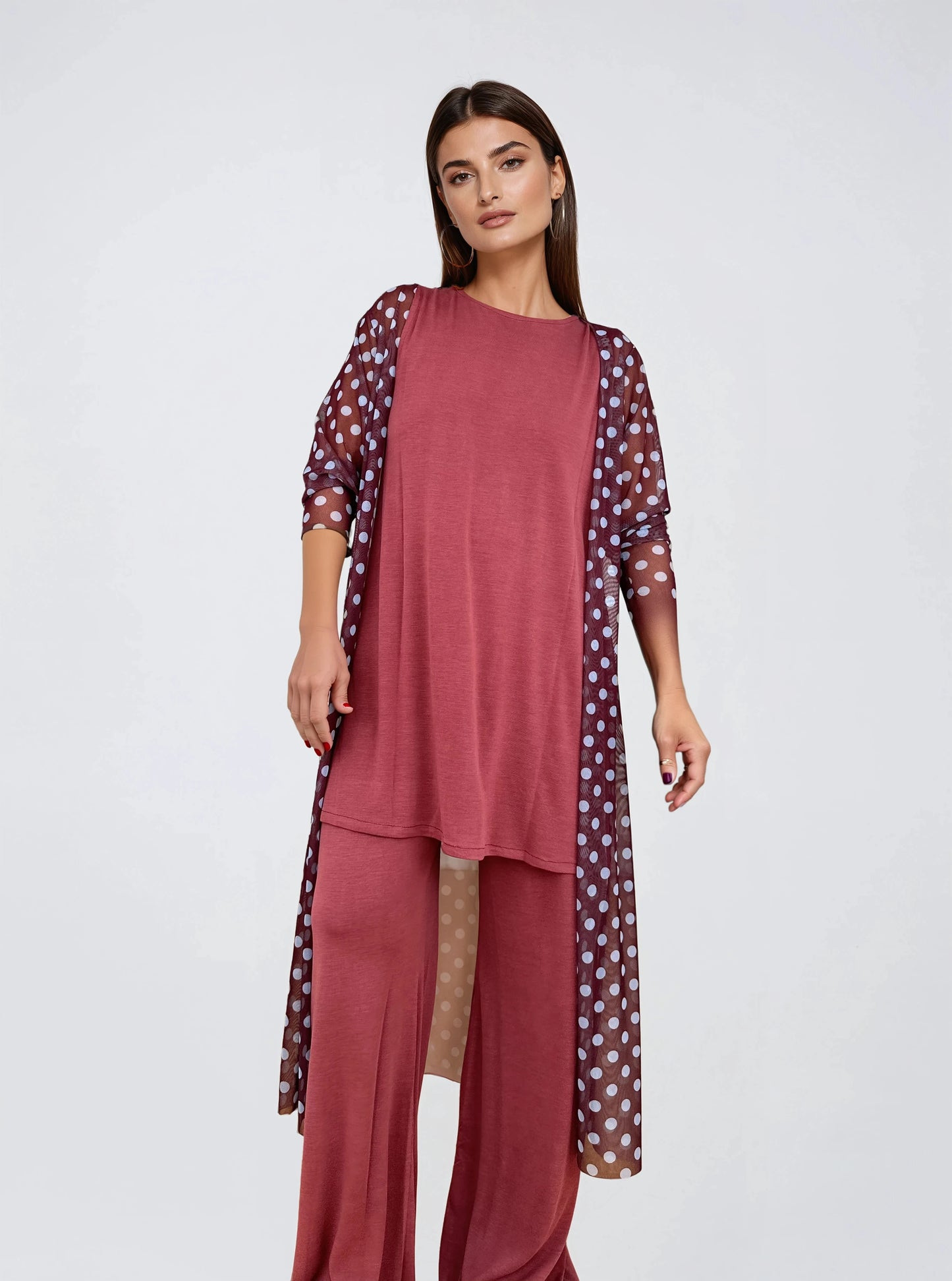 Pantalón MANOLITA Básico Modal Grana