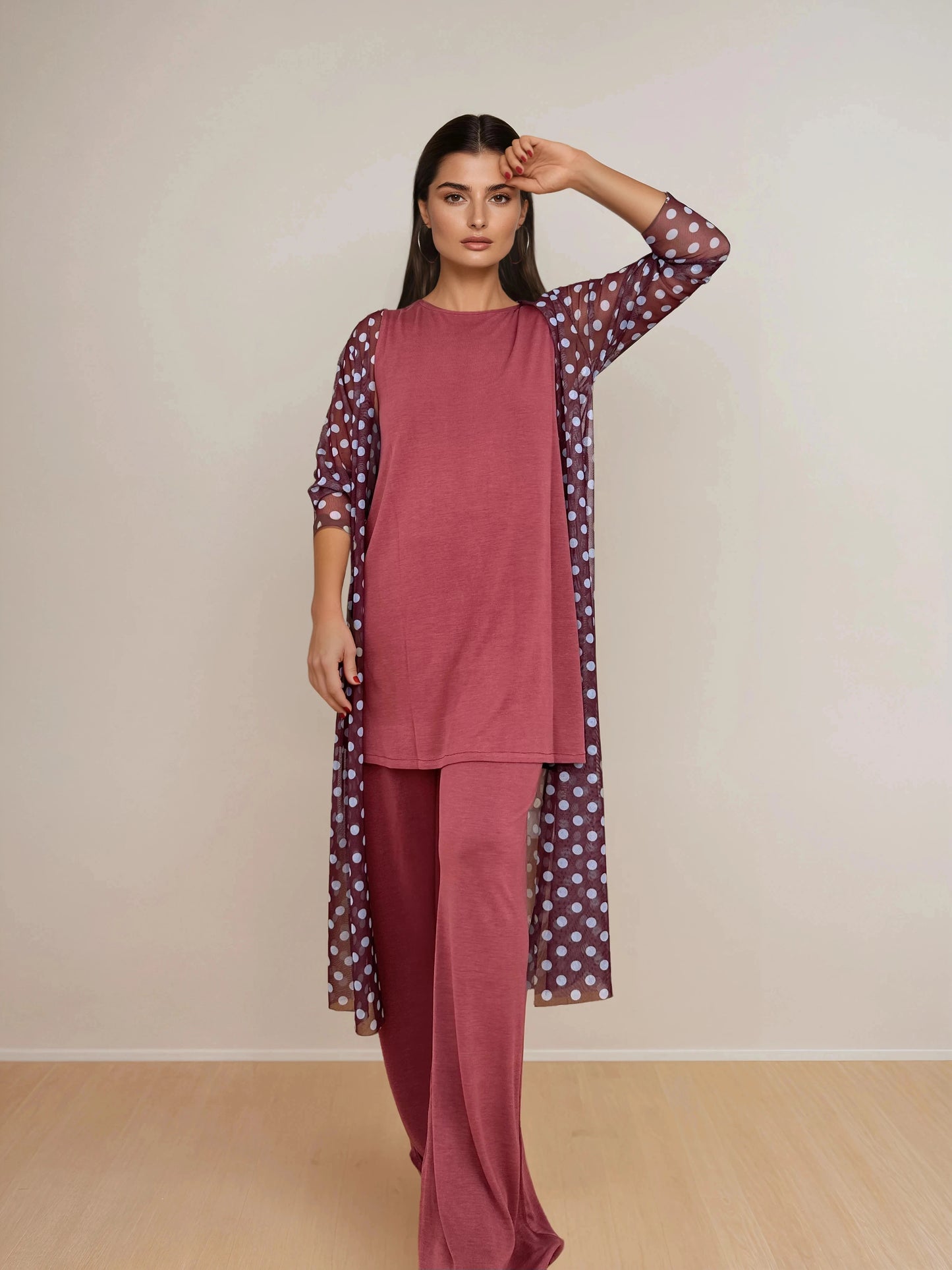 Pantalón MANOLITA Básico Modal Grana