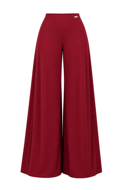 Pantalón Fluido Ancho VIRI Granate