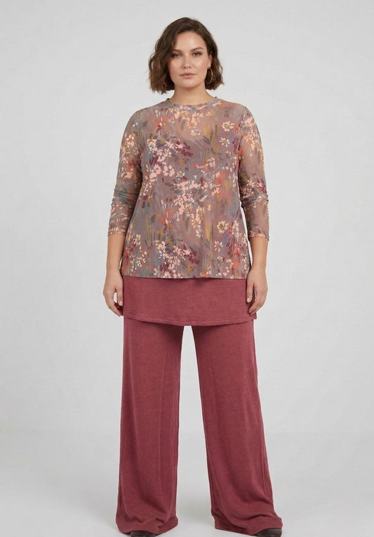 Pantalón MANOLITA Básico Modal Grana