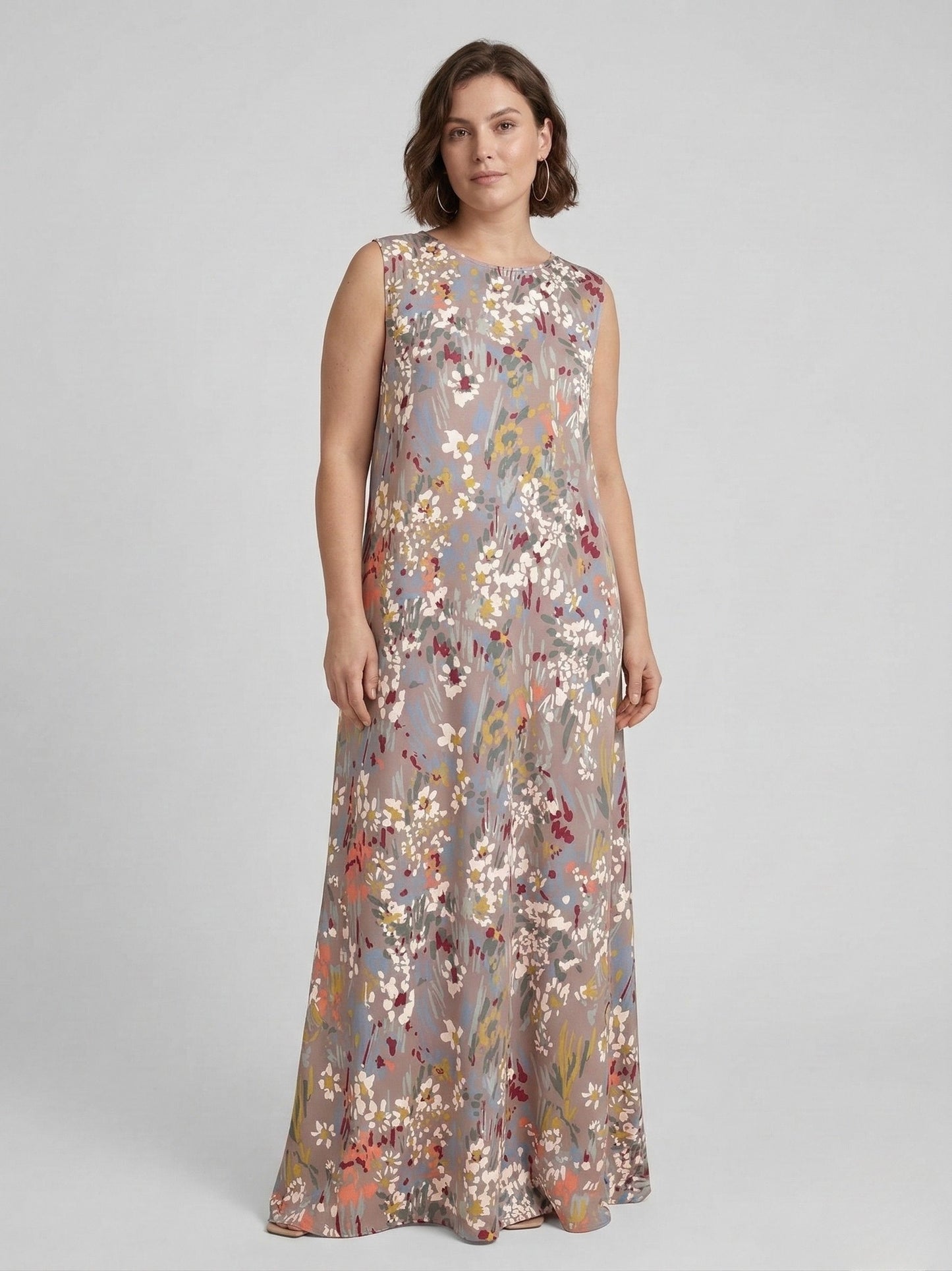 Vestido Largo Sin Mangas LUCÍA estampado Botánico