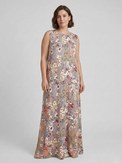 Vestido Largo Sin Mangas LUCÍA estampado Botánico