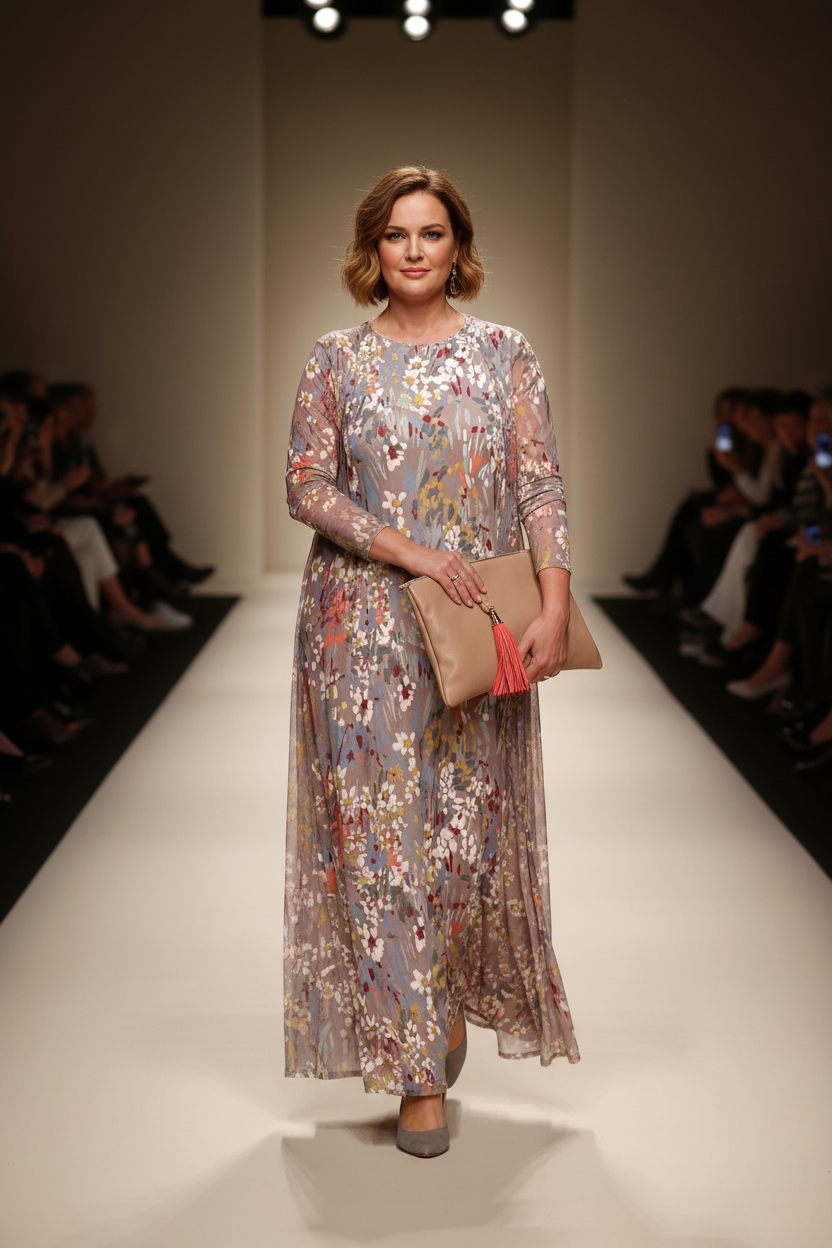 Vestido Largo Sin Mangas LUCÍA estampado Botánico