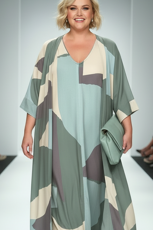 Kimono SAONA Estampado Art Agua