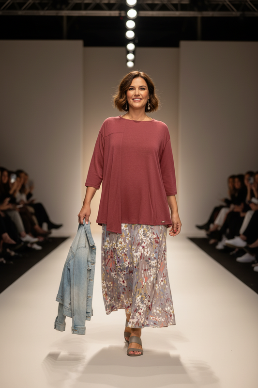 Top Evasé RAQUEL Modal Grana