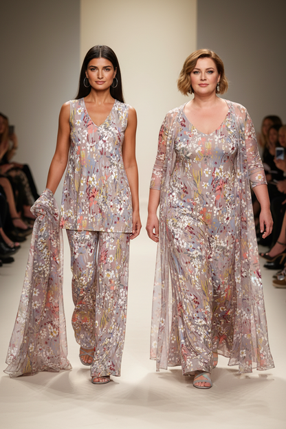 Vestido Largo Sin Mangas LUCÍA estampado Botánico