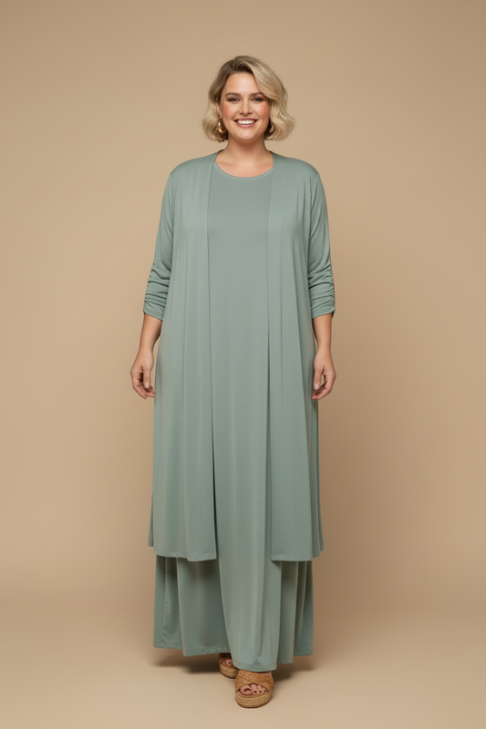 Cárdigan Ligero LULÚ Modal Verde Agua